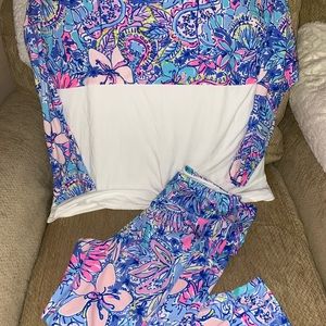 Weekender Luxletic UPF50 Multi color Leggings and Top XXL